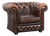 English Style Brown Cowhide Chesterfield Armchair For Sale