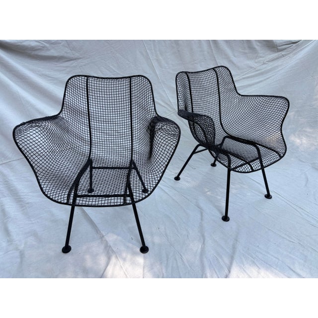 Mid-Century Modern Mid 20th Century Russell Woodard Sculptura Petite Arm Chairs for Garden- A Pair, Attributed For Sale - Image 3 of 5