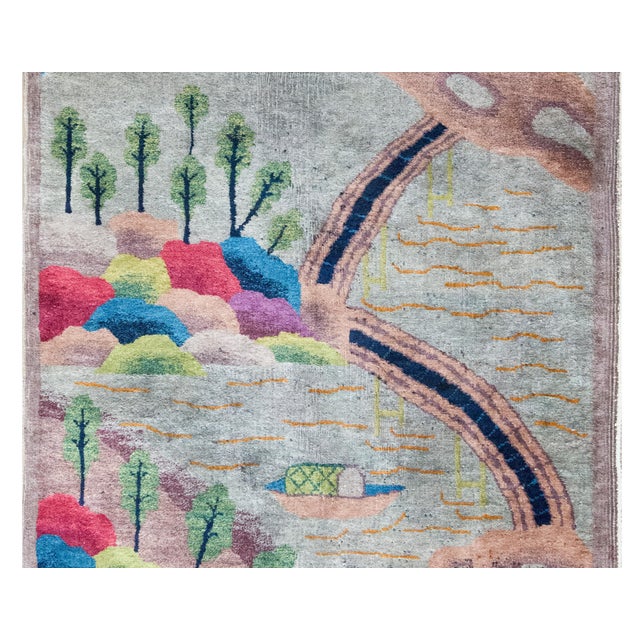 Art Deco Early 20th Century Chinese Art Deco Rug For Sale - Image 3 of 16