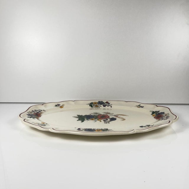 Large "Agreste" platter, Sarreguemines, early 20th century. Dimensions: 43.5 x 31 cm Height: 2.5 cm Very good overall...