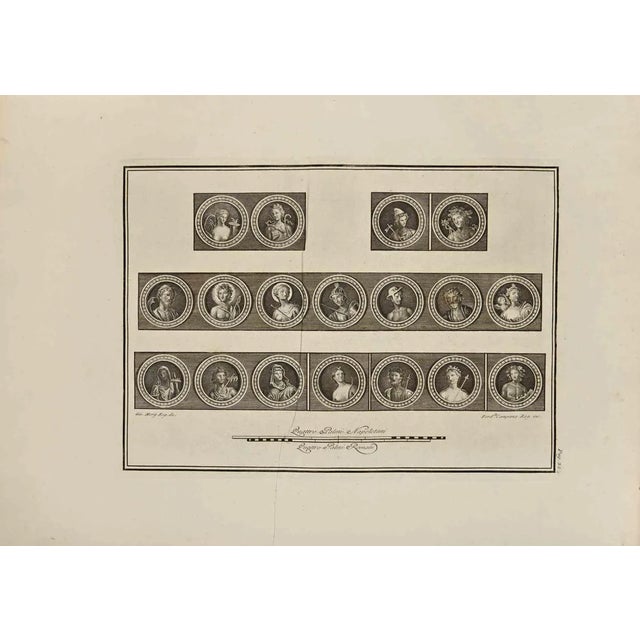 Ferdinando Campana, Status Hierarchy Roman Empire, Etching, 18th Century For Sale