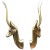 Modernist Anodized Aluminum Gazelle Wall Sculpture by Pendergast - a Pair For Sale