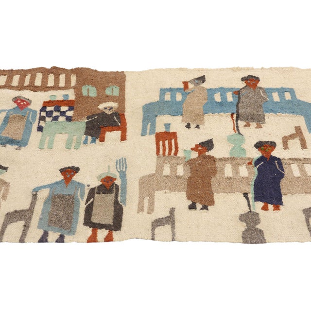 Mid-Century Modern Vintage Egyptian Kilim Tapestry Rug - 02'07 X 04'08 For Sale - Image 3 of 9