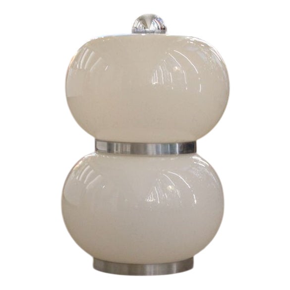 Créme Table Lamp attributed to Mazzega, 1970s For Sale
