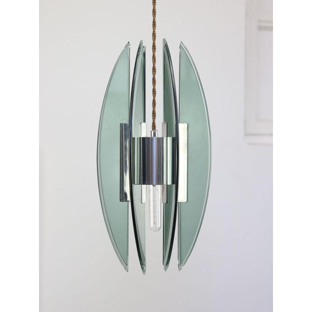 Italian Space Age Acrylic Glass Pendant Lamp, 1970s For Sale - Image 6 of 16
