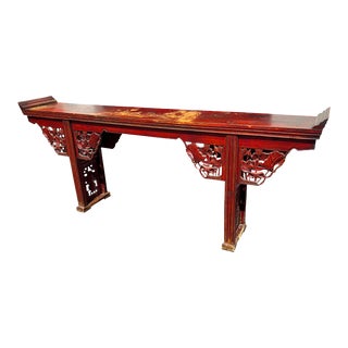 Early 20th Century Asian Tibetan Chinese Altar Console Table For Sale