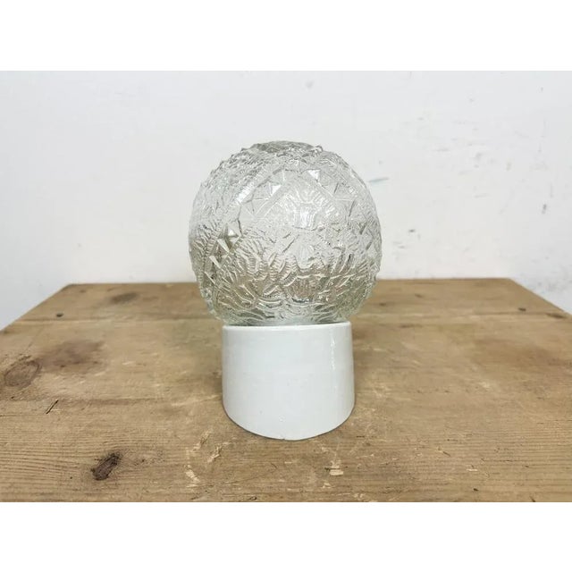 Vintage White Porcelain Wall Light, 1970s For Sale - Image 4 of 11