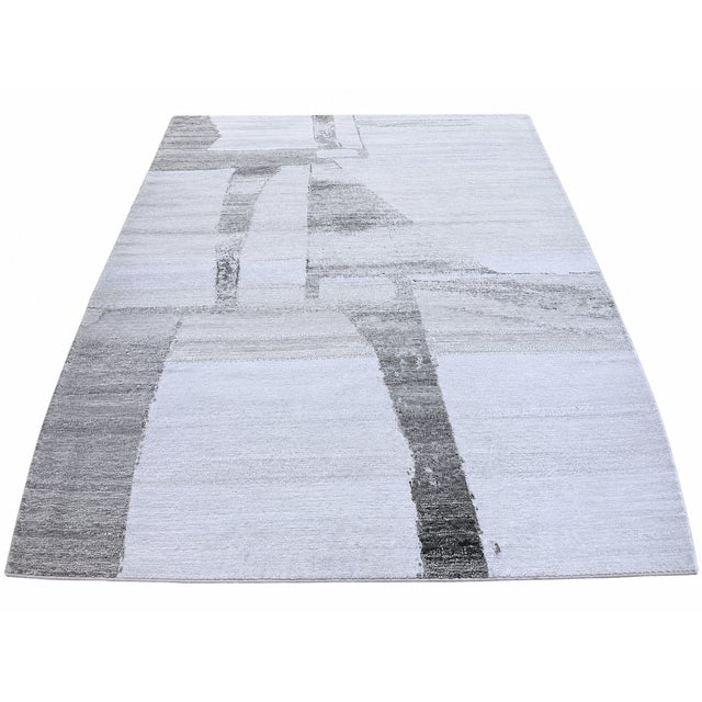 Rh Nihal Wool Rug – 10' × 14' Multi Grey | 100% Hand-Spun Wool | Hand-Knotted | Abstract Geometric Design | Made in Nepal For Sale - Image 16 of 18