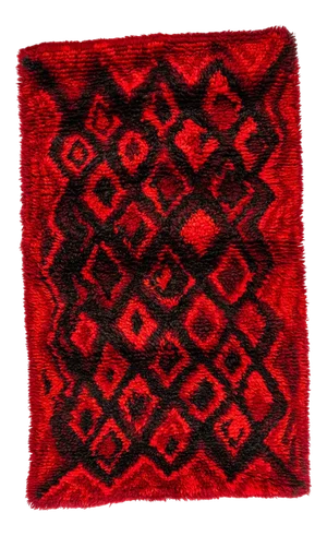 Scandinavian Modern Rya Rug, 1970s