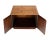 Wood Vintage Mid Century Cube Shape Walnut End or Side Table With Cabinet For Sale - Image 7 of 9