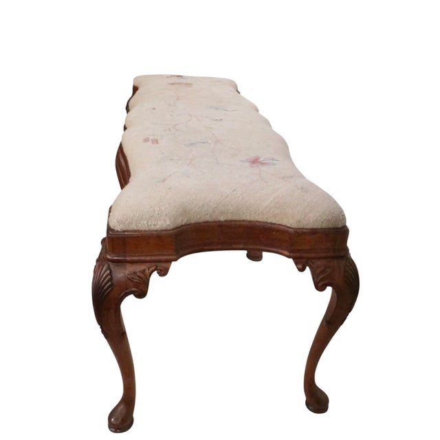 Wood 1970s Stylish Chippendale Revival Bench For Sale - Image 7 of 18