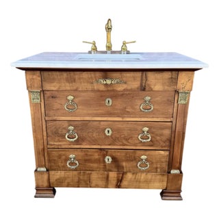 19th Century French Bath Vanity For Sale