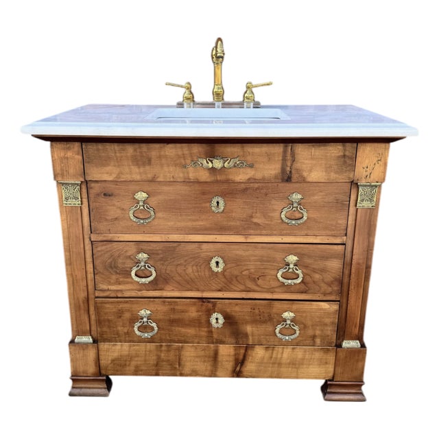 19th Century French Bath Vanity For Sale