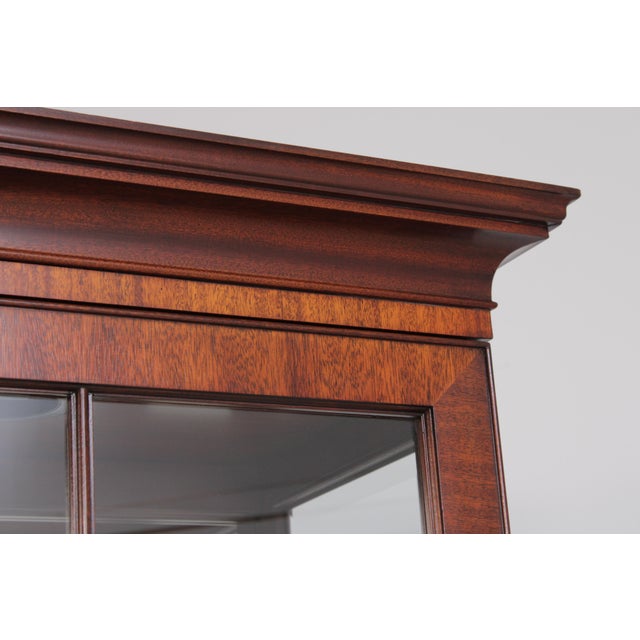 Henkel Harris Model 2303 Double Door Mahogany Display Cabinet For Sale - Image 13 of 18
