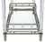 Striking vintage 1970s two-tier bar cart featuring a glamorous combination of clear acrylic, polished chrome and glass....