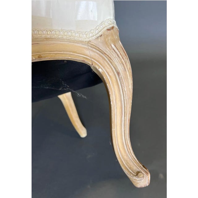 Wood 19th Century French Painted Bergere For Sale - Image 7 of 7