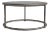 Brown Jordan Walter Lamb Aluminum 20" Round Occasional Table, Glass Top, Mica frame with N/A fabric For Sale