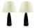 Mid-Century Modern Scandinavian Glass and Brass Table Lamps by Carl Fagerlund for Orrefors, 1960s, Set of 2 For Sale