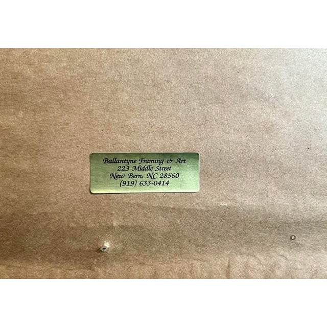 Light Gray Vintage Bunka Embroidery Rooster Art-Framed-Japanese Punch Needlework-Textile For Sale - Image 8 of 12