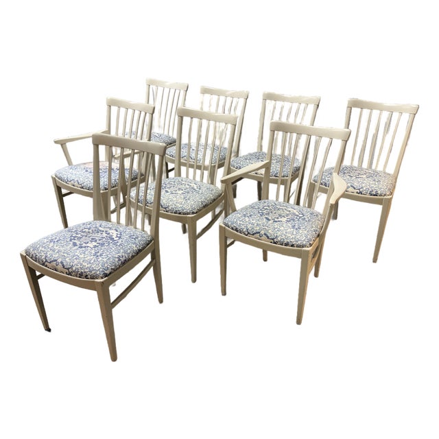 Carl Malmsten for Bodafors Herrgården Mid 20th Century Dining Chairs, Set of Eight For Sale