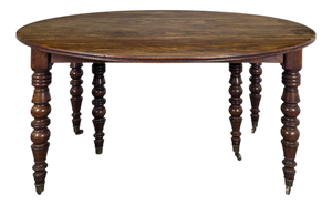 Oval 6-Legged Table in Cuban Mahogany