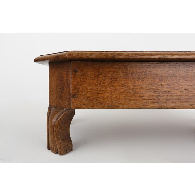 Rustic Low Church Stool in Oak, France, 1900 For Sale - Image 4 of 14