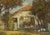 Charming early 20th Century impressionistic summer landscape of Dutch cottage with chickens. Signed illegibly lower right...