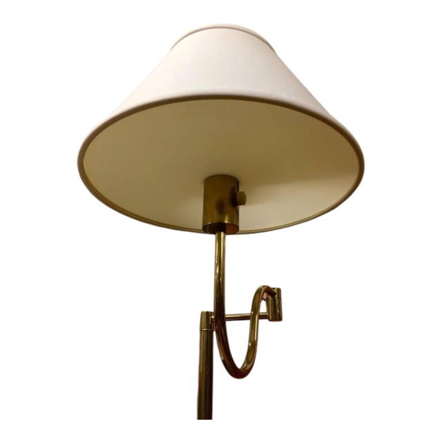 Brass 1970s Rare Polished Brass Casella Lighting Floor Lamp For Sale - Image 8 of 11