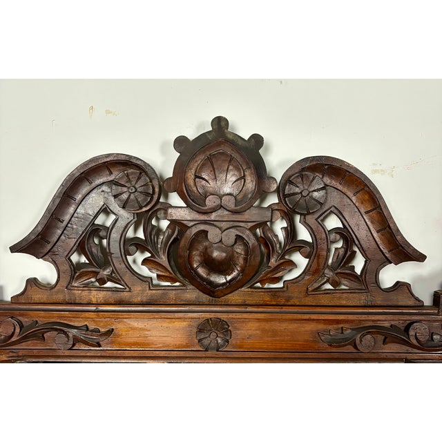 Late 19th Century Large Renaissance Revival Hardwood Mirror, 1890 For Sale - Image 5 of 17
