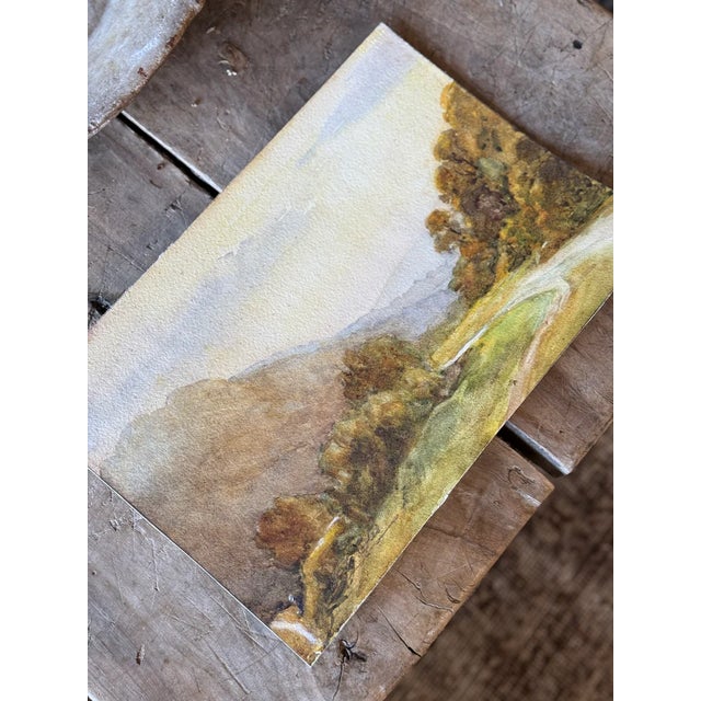 An absolutely stunning and finely executed antique English watercolor on paper. Signed in the lower left corner by William...