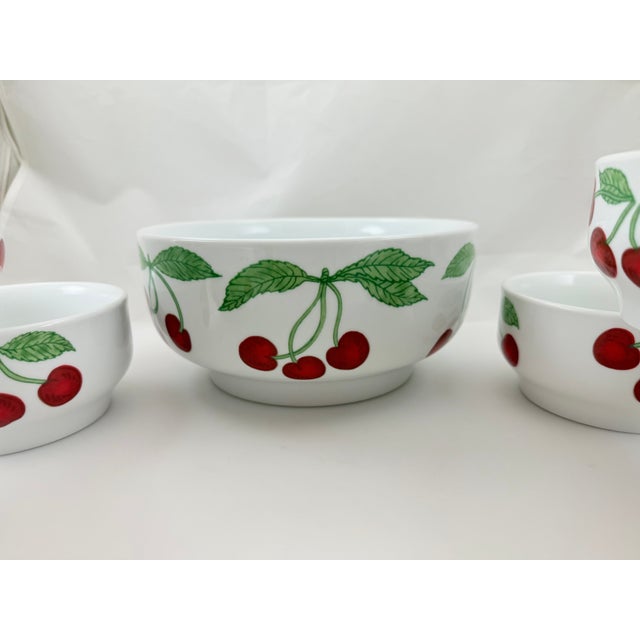 For your consideration, is a vintage Richard Ginori Cherries pattern serving bowl set, crafted in Italy in the early...
