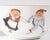White Porsgrund Porcelain Nisse Gnome Cream and Sugar Bowl For Sale - Image 8 of 9