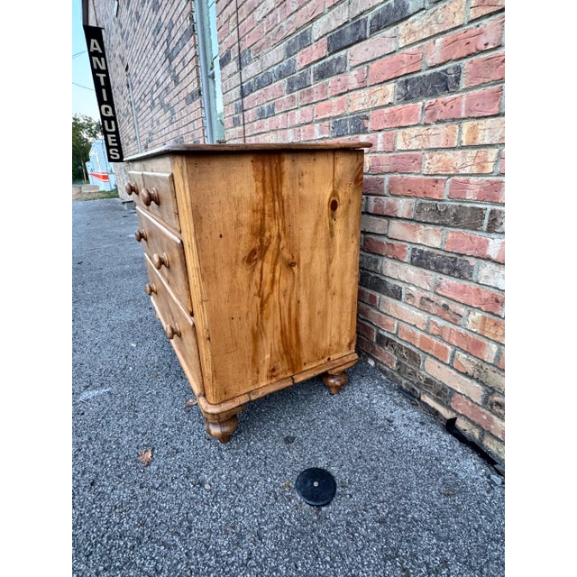 19th Century English Pine Chest of Drawers For Sale - Image 4 of 11