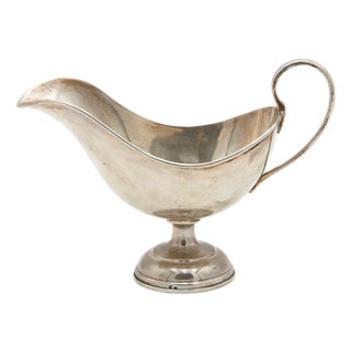 Silver Gravy Boat with Surrounding Trim For Sale