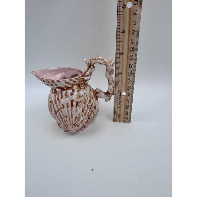Mid 20th Century Conch Shell Form Art Pottery Tea Set With Pink Interior Glaze For Sale - Image 16 of 18