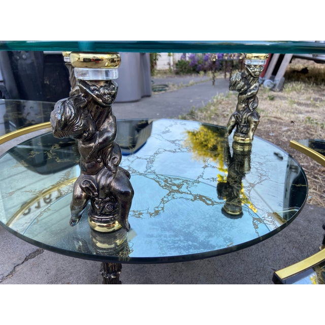 1940s Hollywood Regency Goran of Belgium 3-Piece Coffee Table Set Unmarked For Sale - Image 9 of 12