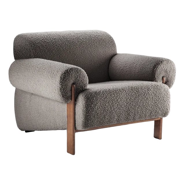 21st Century Paloma Armchair in Boucle / Umber For Sale