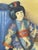 A French Oil on Canvas Japanese Style Painting of a Doll For Sale In Los Angeles - Image 6 of 9