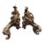 Pair of Early Louis XV Chinoiserie Gilt Bronze Ormolu Chenets / Andirons, Circa 1745 [Sp] For Sale