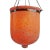 Orange mosaic bucket pendant lantern. Hand crafted in India with beautiful orange mosaic glass. Includes 3' chain and...