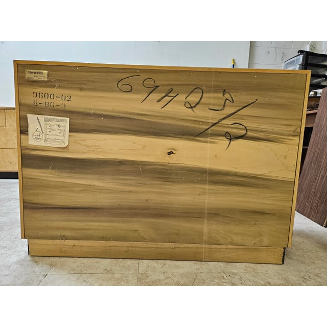 1980s 1980s Henredon Scene Two Bachelors Chest of Drawers Dresser Burlwood Art Deco For Sale - Image 5 of 11