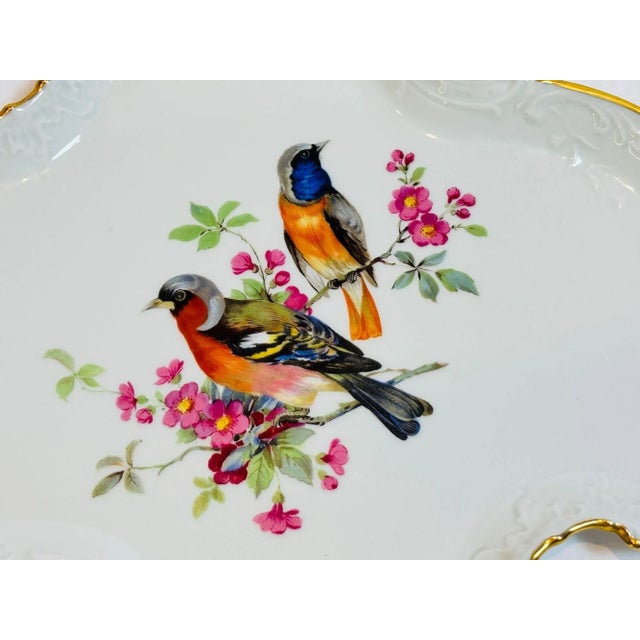 Limoges, France Vintage Limoges France Porcelain Plate Hand-Painted With Bird Decor Collectible For Sale - Image 4 of 10