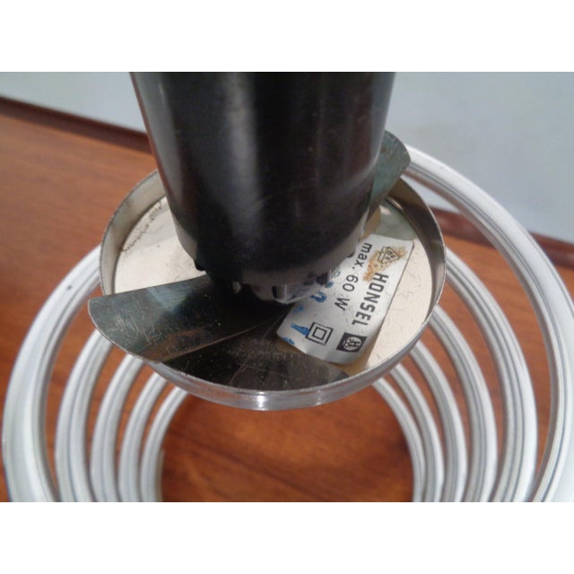 Opaline Glass and Chrome Spiral Table Lamp by Ingo Maurer for Honsel, Germany, 1970s For Sale - Image 11 of 13