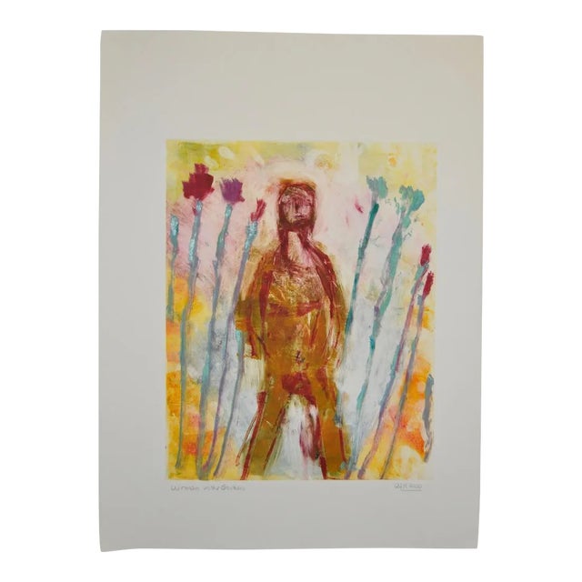 Arthur Krakower "Woman in the Garden" Monotype C.2006 For Sale In San Francisco - Image 6 of 6