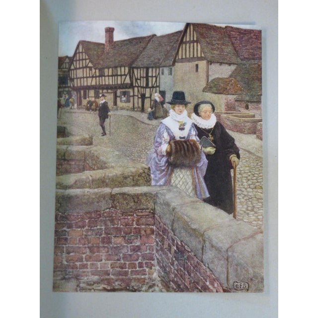 Early 20th Century Art Book Eleanor Fortescue Brickdale, 24 Full Color Tipped in Illustrations Fine Re-Binding "Old English Songs & Ballads" For Sale - Image 9 of 18