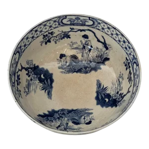 Antique Tokio Adams Turnstall England Chinoiserie Bowl