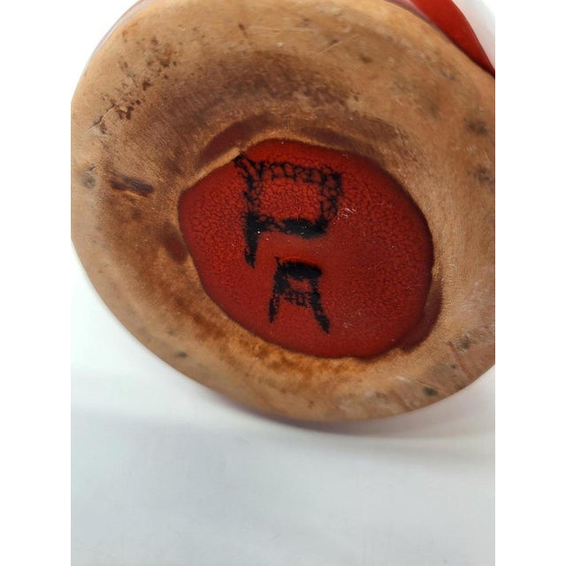 Vintage French Ceramic Bottle in Red by Robert Picault for Vallauris, 1950 For Sale - Image 12 of 14