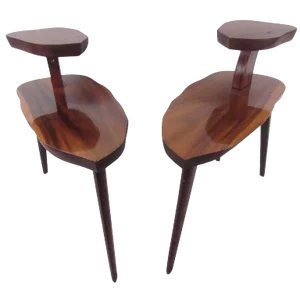 1970s Mid-Century Modern Free Edge End Tables