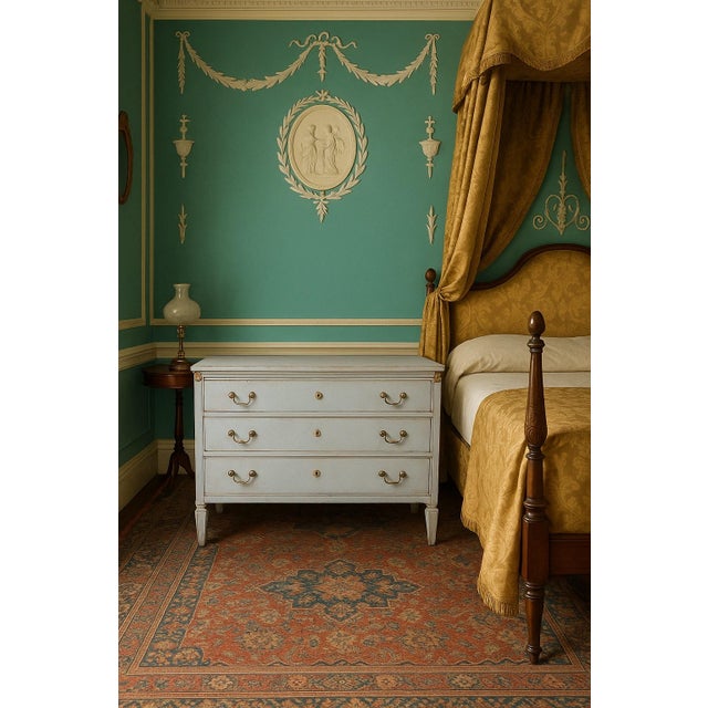 Late 18th Century Antique Gustavian Painted Chest of Drawers, 1770 For Sale - Image 5 of 14