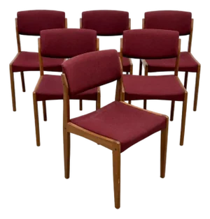 Set of 6 Danish Mid Century Modern Dining Chairs | Teak Chairs by h.w. Klein for Bramin, Made in Denmark, C. 1960’s